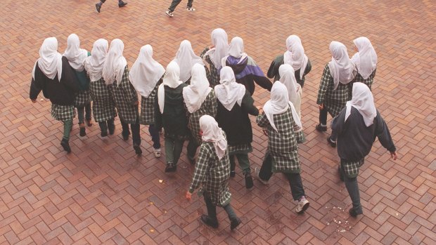Students play at the Malek Fahd Islamic School 