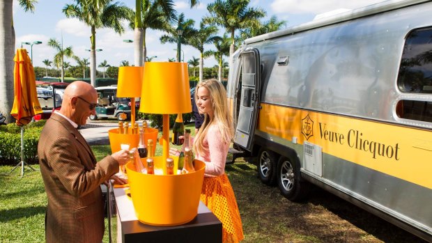 The Veuve Clicquot flows like water at the Palm Beach International Polo Club.