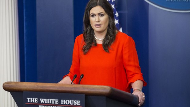 White House press secretary Sarah Huckabee Sanders