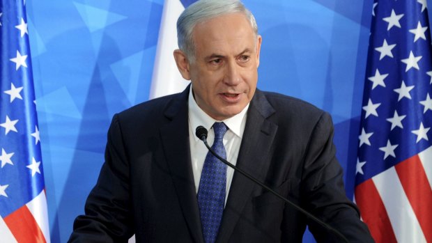 Israeli Prime Minister Benjamin Netanyahu during a visit of Speaker of the US House of Representatives John Boehner to Jerusalem.