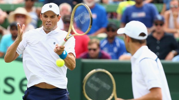 Too strong: Bob Bryan and Mike Bryan of the United States.