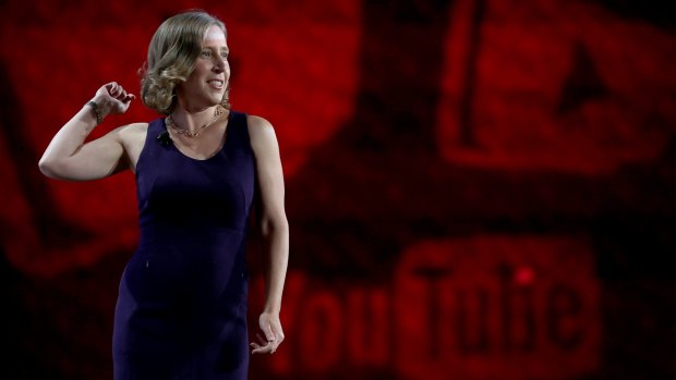 Innovative ... YouTube CEO Susan Wojcicki delivers the keynote speech at VidCon 2015.