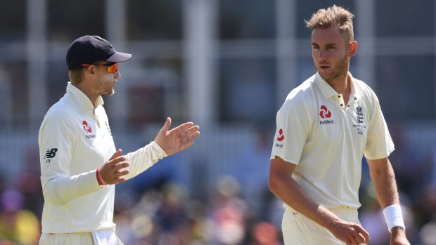 England captain Joe Root (left) is backing his out-of-form paceman Stuart Broad.