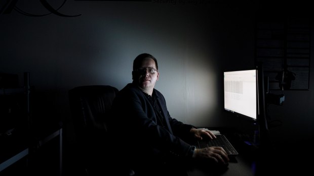 Jake Williams, a former member of the National Security Agency's hacking unit, at his cybersecurity firm outside of Augusta, Georgia. 