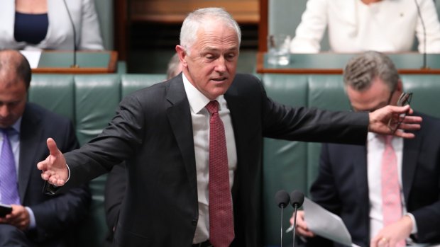 Mr Turnbull during question time.