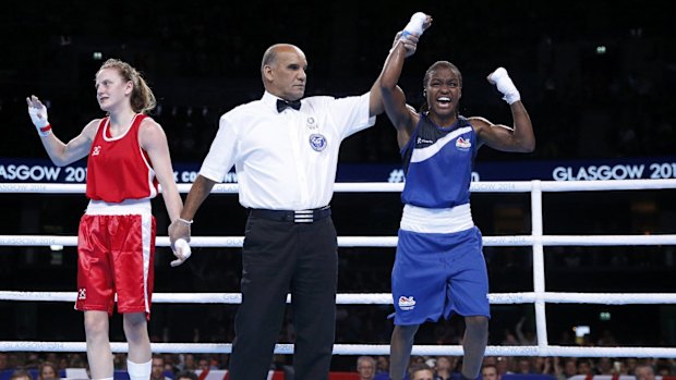 No, no! Michaela Walsh of Northern Ireland reacts to her defeat.