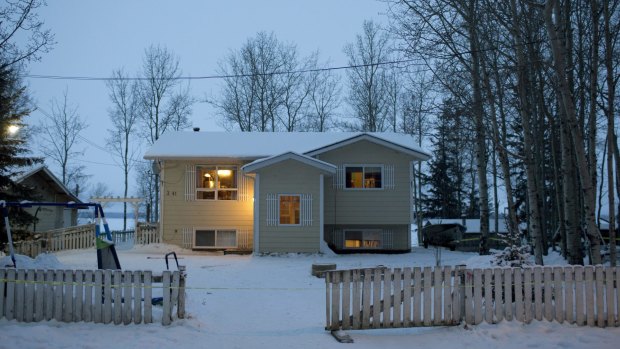 A house where two people were killed on Friday prior to the La Loche school shooting. 