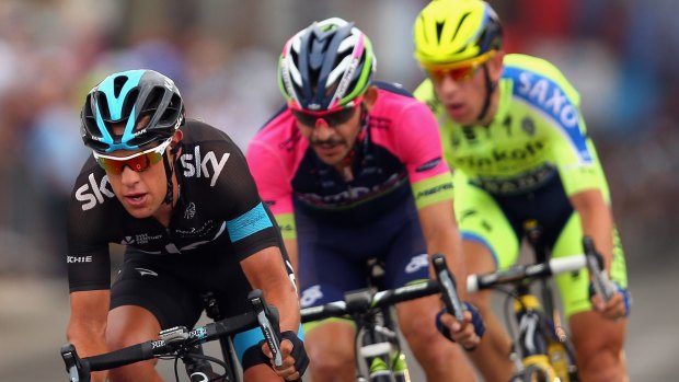 Breaking away: Richie Porte in the Tour de France.