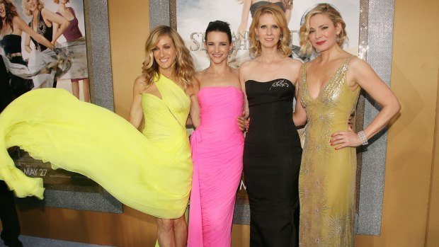 Cattrall with her fellow Sex and the City co-stars. 