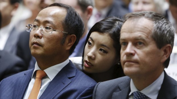 Huang Xiangmo with Opposition Leader Bill Shorten in 2013.