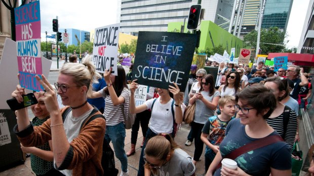 More than a thousand people stormed the streets of Brisbane to show their support for science across the world.