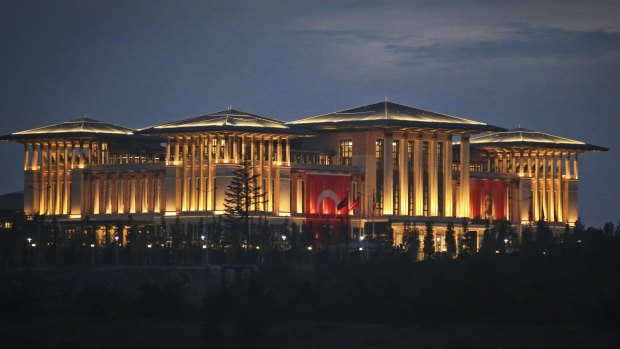 The lavish new presidential palace in Ankara, Turkey.
