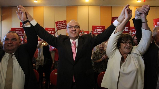 NSW Labor leader Luke Foley  at the Central Coast campaign launch at the Central Coast Leagues Club in Gosford.