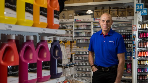 "There's an assumption that all retailers in Australia will go out of business when Amazon arrives," says Officeworks' boss Mark Ward.