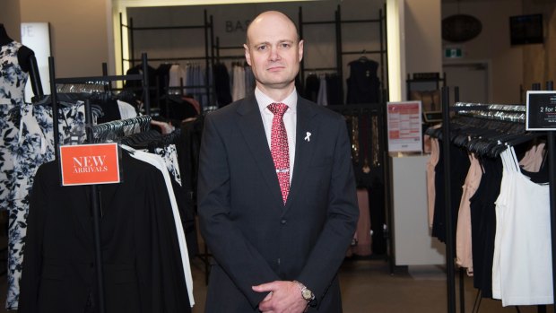 Myer chief executive Richard Umbers faced criticism from Mr Lew.