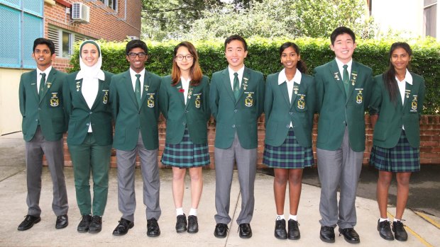 The class of 2016: James Ruse Agricultural High School achieved the triple – first overall, first in higher English and first in Maths.