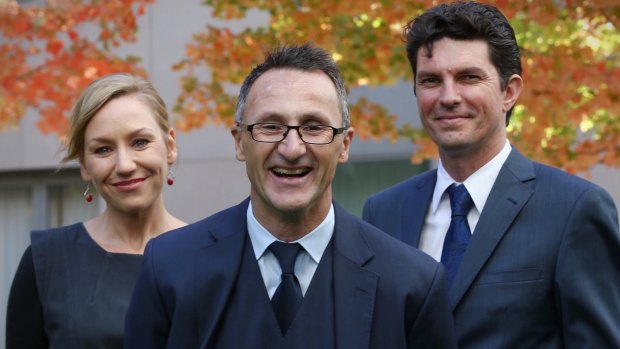 Scott Ludlam (right) and Larissa Waters (left) served as co-deputies to Greens leader Richard Di Natale. 