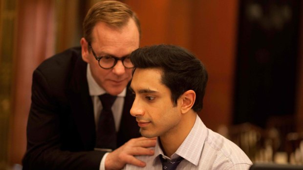 Kiefer Sutherland and Riz Ahmed star as Changez and his Wall Street mentor Jim Cross.
