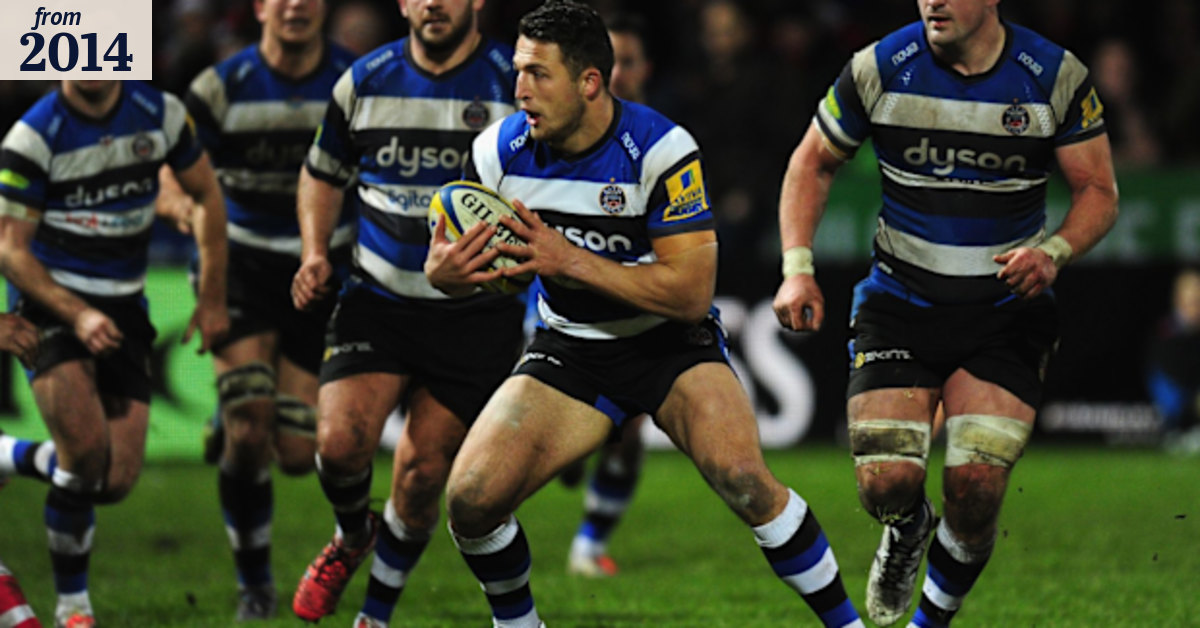 Sam Burgess scores his first rugby union try