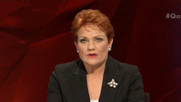 Pauline Hanson Hanson has indicated that she remains unconvinced by tax cuts for bigger businesses.