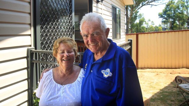 Trend setters:  Val and Paul Buckley who live in a granny flat on a property owned by their daughter.