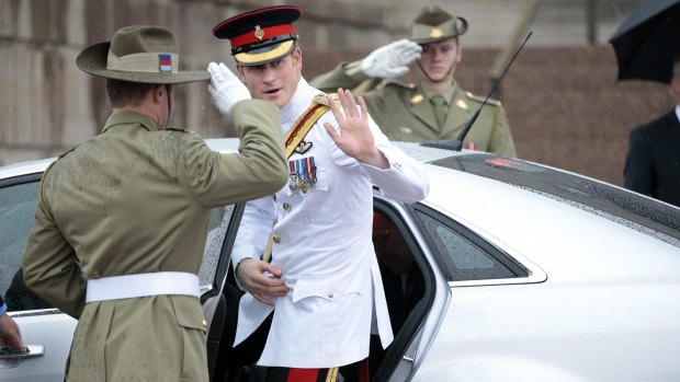 Prince Harry at the Australian War Memorial last month. 