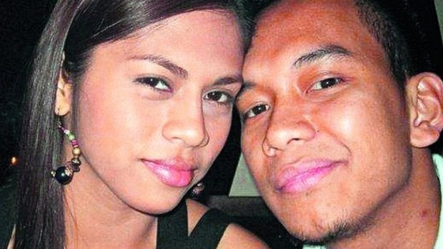 Roy Tabalbag with his former girlfriend Geecy Rebucas.