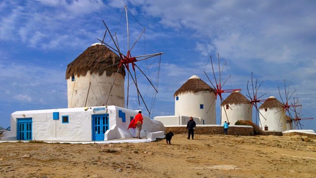 Mykonos' windmills are an iconic feature of the island.