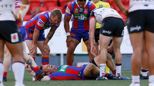 Newcastle will be without their leading tryscorer, fullback Nathan Ross, for the rest of the NRL season after he suffered a broken bone in his back.