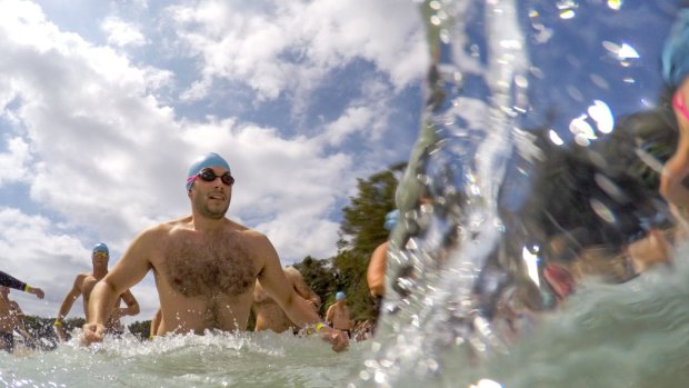 Back in the swim: enticing sea temperatures at Sunday's 2015 Cole Classic.