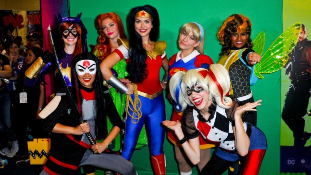 Cosplayers at the San Diego Convention Centre. 