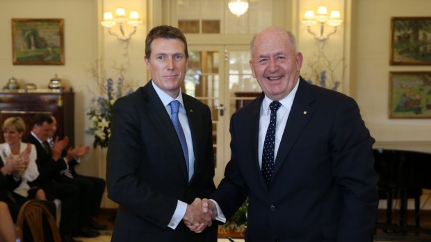 Christian Porter is sworn in as Minister for Social Services by Governor-General Sir Peter Cosgrove.