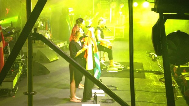 Xavier Rudd and his Band the United Nations,  captivates the crowd at Caloundra Music Festival on Saturday night.