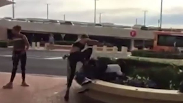 Footage of the brutal bashing outside Chadstone.