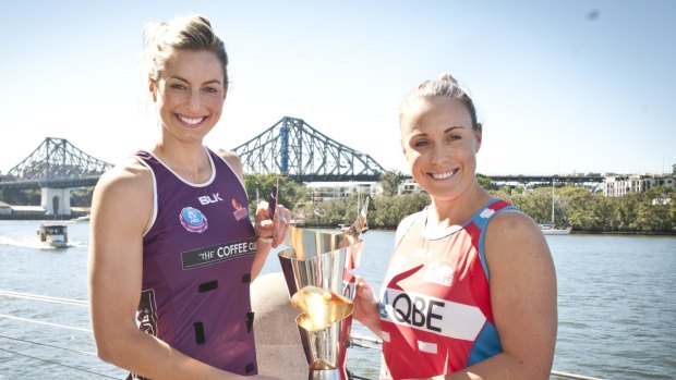 Firebirds captain Laura Geitz and Swifts counterpart Kim Green square off in Brisbane before the ANZ Championship grand final.
