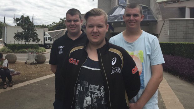 Diversity: Nathan Waters, Hamish Coy and Joshua Waters, all 18, who attended the conference at Penrith Library believe Australian identity is its multiculturalism.