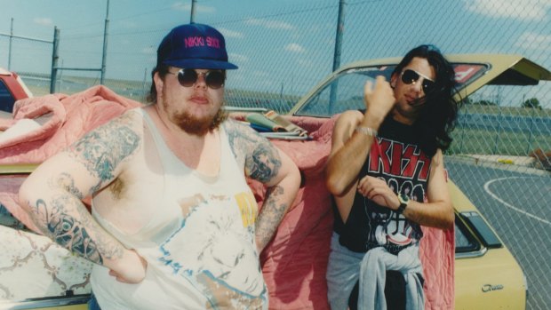 Guns 'N Roses fans camping out overnight at Calder Raceway for the concert the following day.