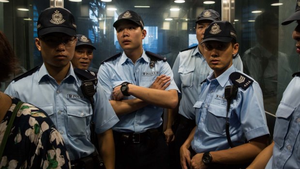 More than 10,000 police have been deployed across Hong Kong this weekend.
