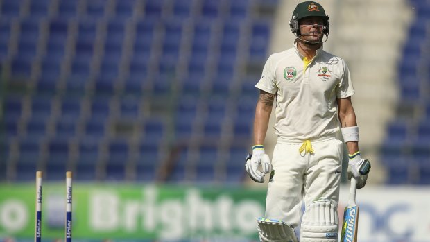 Michael Clarke cut a lonely figure after getting out for 47.