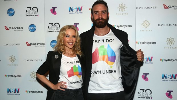 Splitsville: Kylie Minogue and Joshua Sasse.