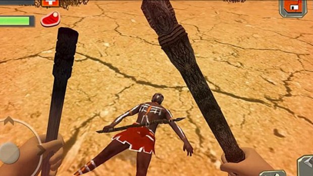 Players are warned to "beware of Aborigines" in the racist game, which requires players to kill Indigenous people in order to survive. 
