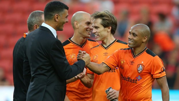 Roar coach John Aloisi has been credited with holding the team together after a tumultuous off-season.