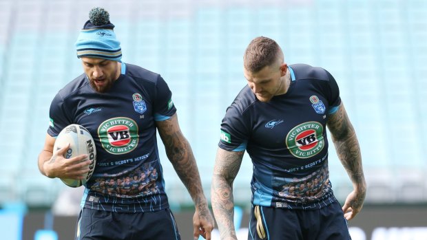 Booze brothers: Blake Ferguson and Josh Dugan.