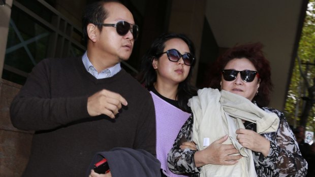 Family and friends of slain grandmother Mai Mach and four-year-old grandson Alistair Mach attend court for the remand hearing of accused killer  Cia Liao.