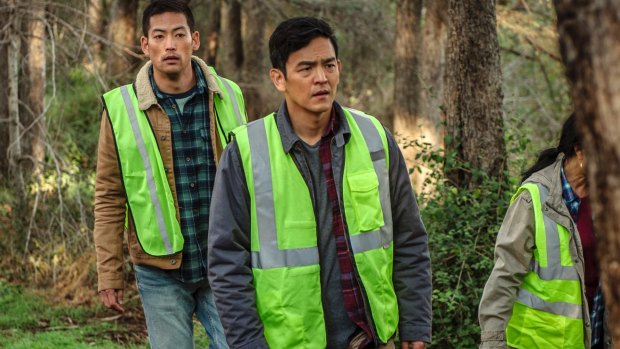 Joseph Lee, left, and John Cho in <I>Searching</I>.
