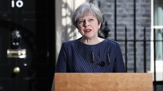 British Prime Minister Theresa May announcing a snap election, to win a mandate for her vision of a 'hard' Brexit.