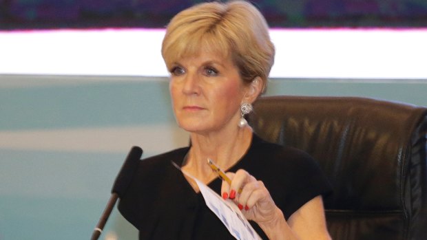 Australian Foreign Minister Julie Bishop attends the Indian Ocean Rim Association summit in Jakarta.