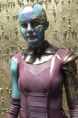 Olivia Jackson working as a stunt double for Karen Gillan in <i>Avengers: Age of Ultron</i>.