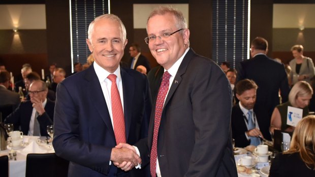NDIS (Not Doing Inspiring Stuff): Prime Minister Malcolm Turnbull with Treasurer Scott Morrison. 