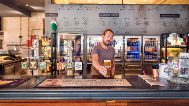 Beer and food served at the Ball & Chain.